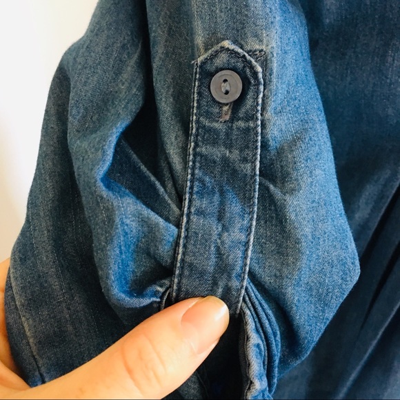 Gloria Vanderbilt Missy Small Denim Shirt Top - Picture 4 of 8